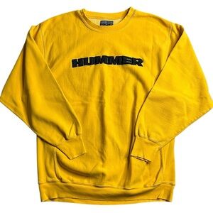 Vintage Steve‎ & Barry’s Hummer Sweatshirt Yellow Crewneck Pullover Men’s XL